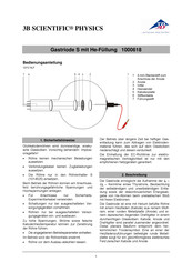 3B SCIENTIFIC PHYSICS 1000618 Instrucciones De Manejo