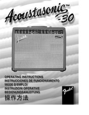 Fender Acoustasonic 30 Instrucciones De Funcionamiento