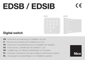 Nice EDSB Instrucciones Y Advertencias De Instalación Y Uso