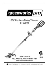GreenWorks Pro ST60L00 Manual De Propietario