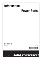 KTM Power Parts 830.12.005.100 Instrucciones Para El Montaje