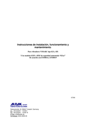 ALDAK VIMARC KXE Instrucciones De Instalación, Funcionamiento Y Mantenimiento