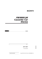 Sony XR-1951 Manual De Instrucciones