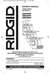 RIDGID AM25600 Manual Del Usuario