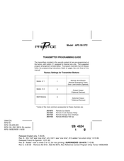 Prestige APS 95 BT2 Guía De Programación