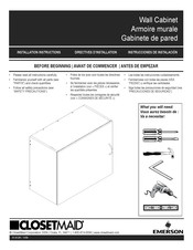 Emerson ClosetMaid 12280 Instrucciones De Instalación