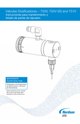 Nordson Efd 750V Instrucciones Para Mantenimiento Y Listado De Partes De Repuesto