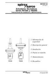 Spirax Sarco PN1000 Serie Instrucciones De Instalación Y Mantenimiento