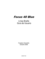 Freedom Scientific Focus 40 Blue Guía De Usuario