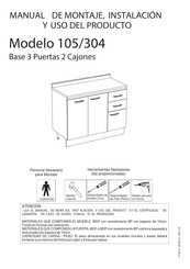 SODIMAC 105 Manual De Montaje, Instalación Y Uso Del Producto