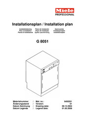 Miele professional G8051 Manual De Instalación