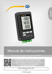 PCE Instruments PCE-PDR 10 Manual De Instrucciones