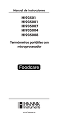 Hanna Instruments Foodcare HI935004 Manual De Instrucciones