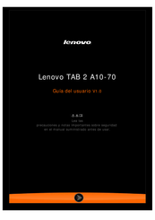 Lenovo TAB 2 A10-70 Guia Del Usuario