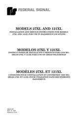 Federal Signal 27XL Instrucciones De Instalación Y Servicio