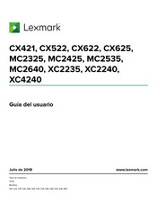 Lexmark CX622 Guia Del Usuario