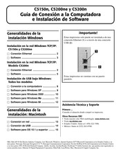 Oki C5200ne Guía De Conexión A La Computadora E Instalación De Software