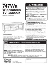 Whittier Wood Furniture 747Wa Instrucciones De Montaje