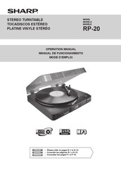 Sharp RP-20 Manual De Funcionamiento