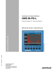 janitza UMG 96-PQ-L Manual Del Usuario Y Datos Técnicos