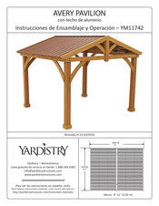 Yardistry AVERY PAVILION YM11742 Instrucciones De Ensamblaje Y Operación