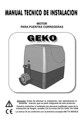 FGMatic GEKO Manual Técnico De Instalación