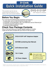 D-Link DVG-5121SP Guía De Instalación Rápida