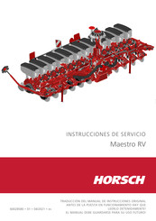 horsch Maestro RV Instrucciones De Servicio