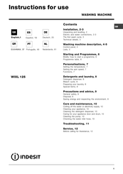 Indesit WIXL 125 Instrucciones Para El Uso