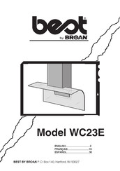 Broan Best WC23E Manual De Instrucciones