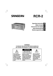 Sangean RCR-2 Instrucciones De Manejo