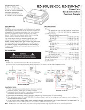 wattstopper BZ-2 Serie Manual De Uso