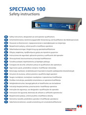 Omicron Lab SPECTANO 100 Instrucciones De Seguridad, Aplicación Prevista Y Cualificación Del Operador