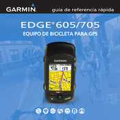 Garmin EDGE 605 Guía De Referencia Rápida