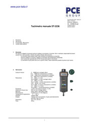 Pce Group DT-2236 Guia De Inicio Rapido