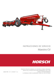 horsch Maestro CX Instrucciones De Servicio