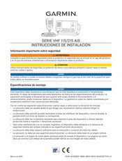 Garmin VHF 215 AIS Instrucciones De Instalación