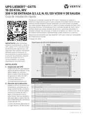 Vertiv LIEBERT GXT5 Guía De Instalación Rápida