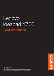 Lenovo ideapad Y700 Touch-15ISK Guia Del Usuario