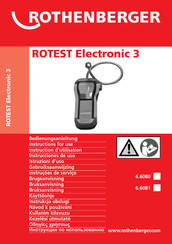 Rothenberger ROTEST Electronic 3 Instrucciones De Uso