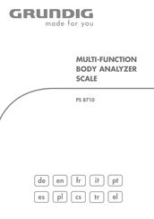 Grundig BODY ANALYZER SCALE PS 8710 Manual Del Usuario