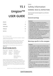 Datamars Unigizer 15 J Guía De Instalación Y Uso