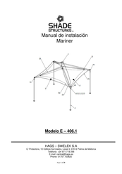 SHADE STRUCTURES Mariner E Manual De Instalación