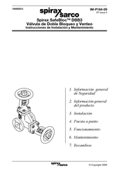 Spirax Sarco SafeBloc DBB3 Instrucciones De Instalación Y Mantenimiento