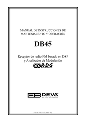 DEVA Broadcast DB45 Manual De Instrucciones De Mantenimiento Y Operación