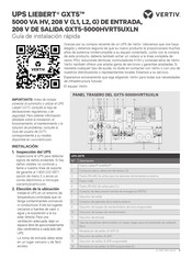 Vertiv LIEBERT GXT5 Guía De Instalación Rápida