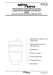 Spirax Sarco AE30 Instrucciones De Instalación Y Mantenimiento