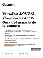 Canon PowerShot SX410 IS Guia Del Usuario