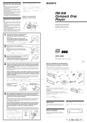 Sony BBE CDX-C880 Instalación / Conexiones