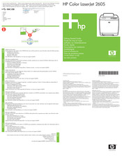 HP Color LaserJet 2605 Guía Básica De Instalación
